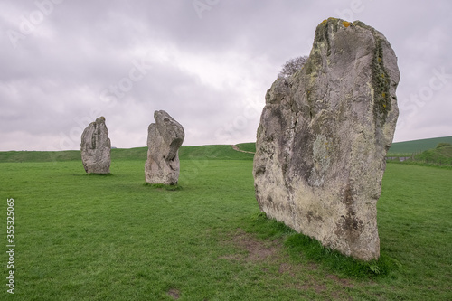 Prehistoric Stones at Avebury in Wiltshire England