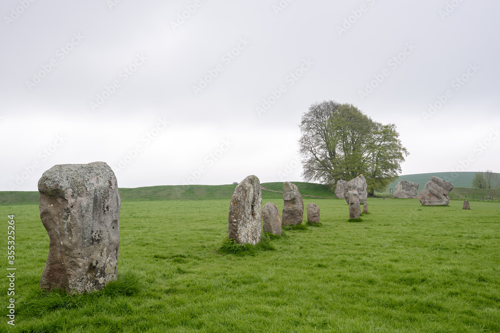 Prehistoric Stones at Avebury in Wiltshire England
