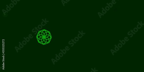 Light Green, Yellow vector doodle template with flowers.