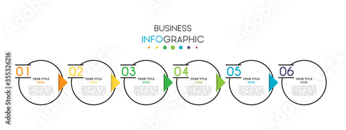 Business infographic element with options, steps, number vector template design