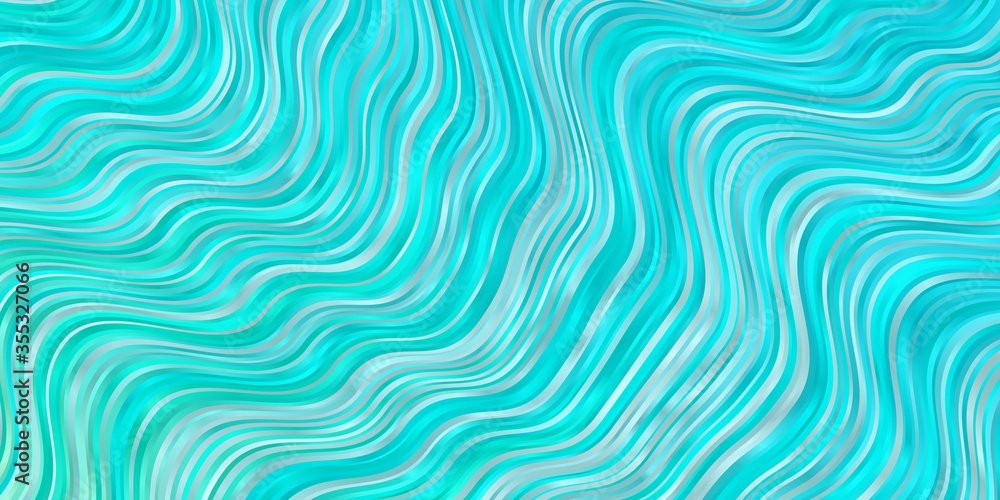 Light Blue, Green vector background with bent lines. Abstract gradient illustration with wry lines. Template for your UI design.