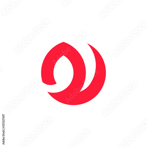 n u nu letter vector logo