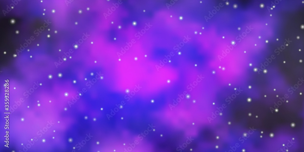 Light Purple vector background with colorful stars. Colorful illustration in abstract style with gradient stars. Best design for your ad, poster, banner.