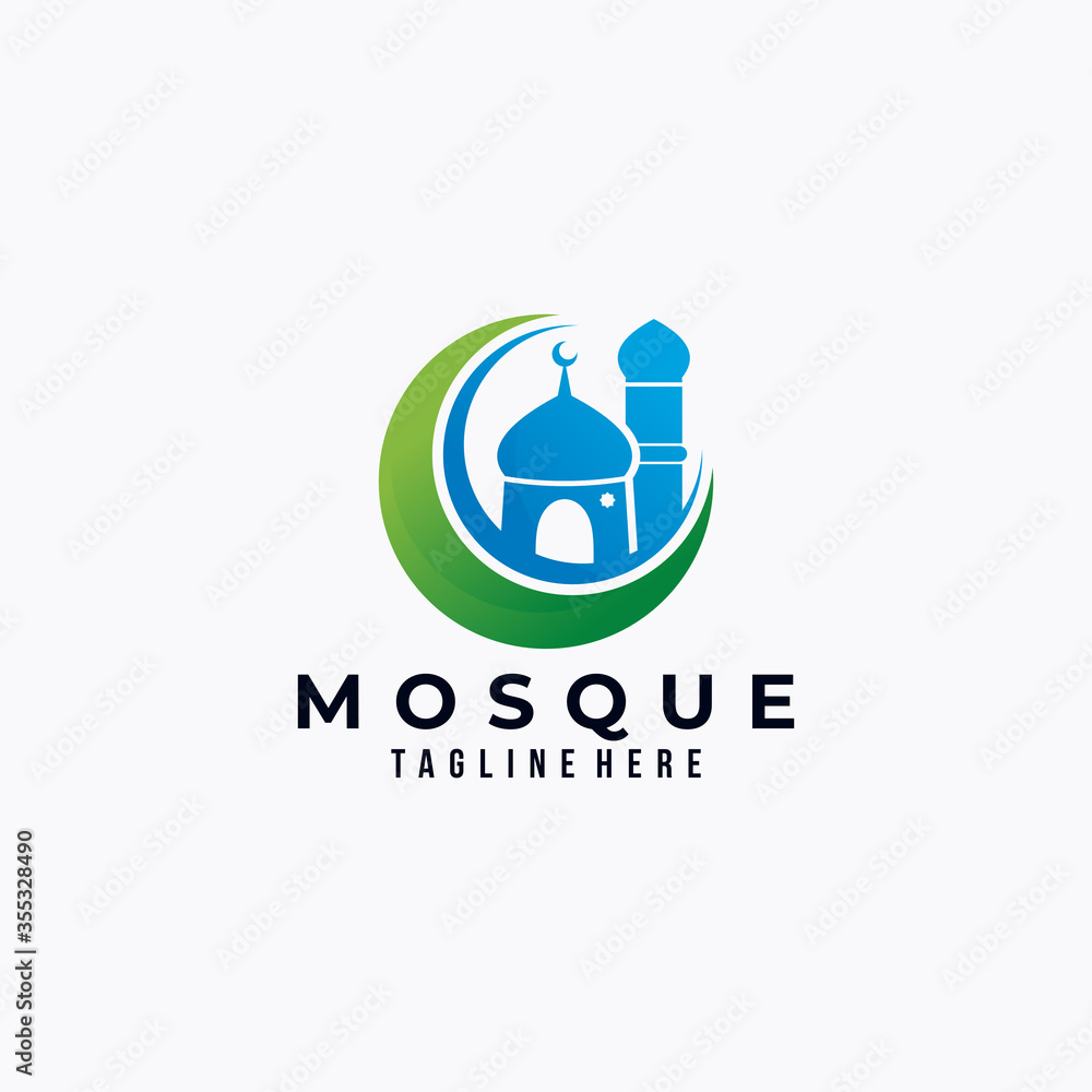 mosque logo icon vector isolated mosque logo icon vector isolated