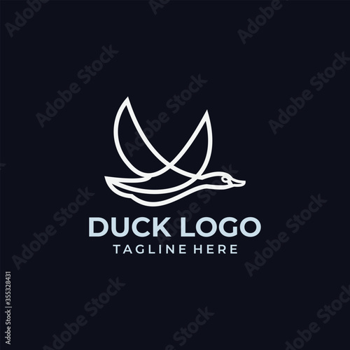 duck logo icon vector isolated