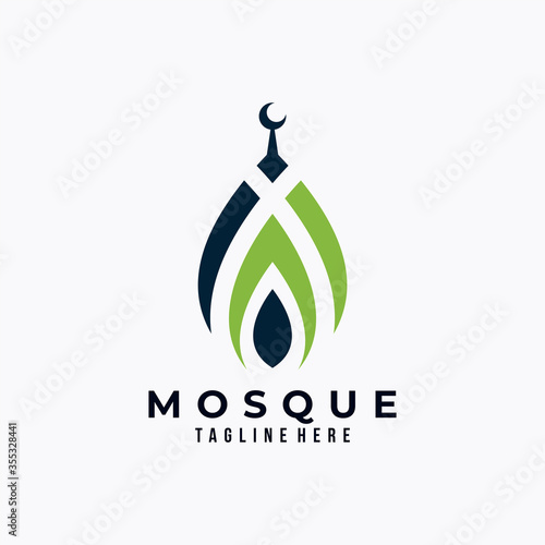 mosque logo icon vector isolated