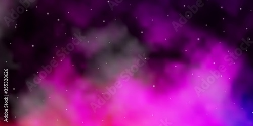 Light Pink vector layout with bright stars. Shining colorful illustration with small and big stars. Theme for cell phones.