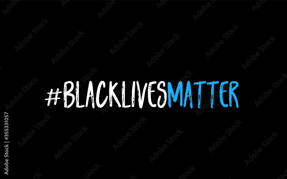 Fototapeta premium Black Lives Matter stamp message in vector illustration.