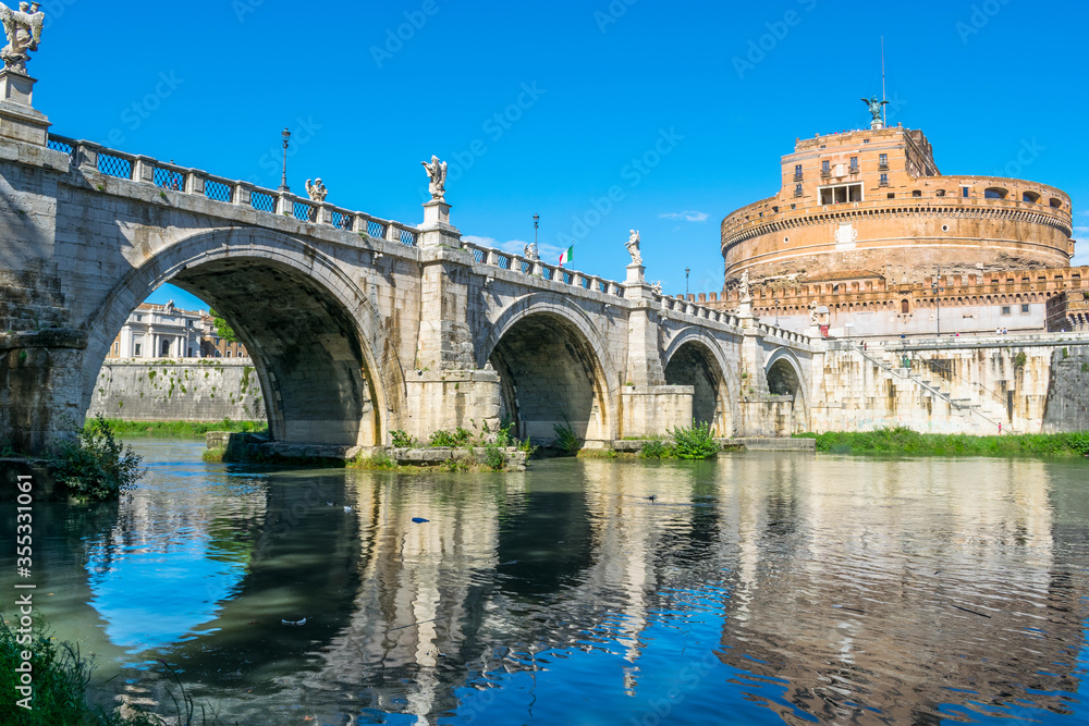 Wonderful landscape from Castle Sant Angelo - Rome/Italy