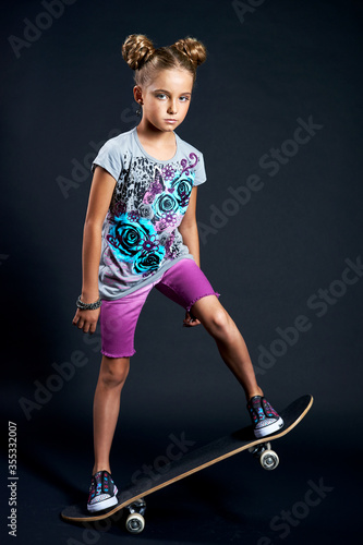 girl with skateboard
