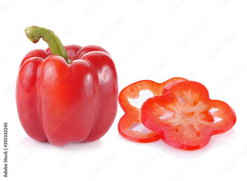 sweet pepper isolated on white background sweet pepper isolated on white background