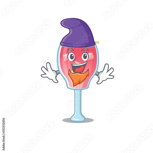 An adorable cartoon design of cosmopolitan cocktail as an Elf fairytale character