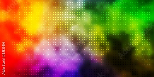 Light Multicolor vector texture with disks. Abstract decorative design in gradient style with bubbles. Pattern for websites.