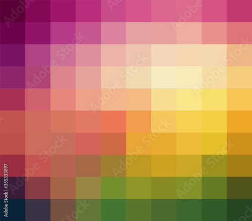 Colorful Grid Mosaic Background, Creative Design Templates. abstract colorful gradient rectangles check . Background of squares Different pixel pattern shades.