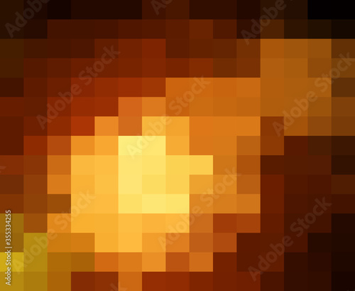 Abstract Orange geometric Background, Creative Design Templates. Pixel art Grid Mosaic, 8 bit vector background.