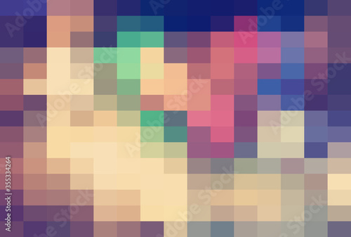 Abstract Colorful geometric Background, Creative Design Templates. Pixel art Grid Mosaic, 8 bit vector background.