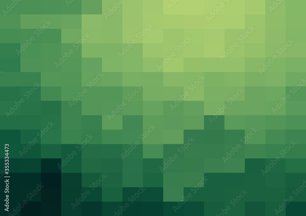 Abstract Green geometric Background, Creative Design Templates. Pixel art Grid Mosaic, 8 bit vector background.