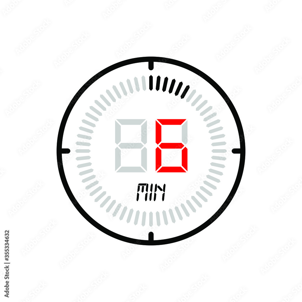 The 1 minute icon isolated on white background. stopwatch vector icon, digital timer. clock and watch, timer, countdown symbol. Vector illustration for logo, web, app, UI. The 1 minute icon isolated on white background. stopwatch vector icon, digital timer. clock and watch, timer, countdown symbol. Vector illustration for logo, web, app, UI.