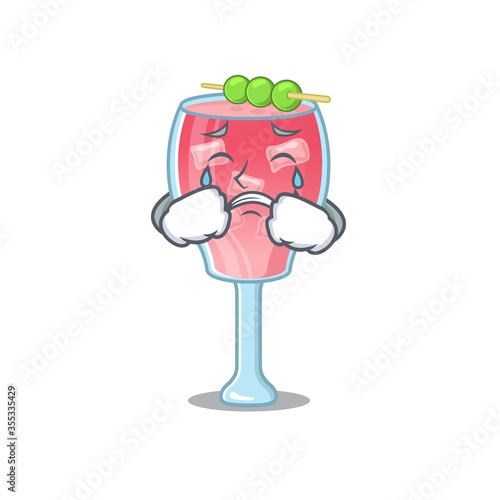 Caricature design of cosmopolitan cockta having a sad face