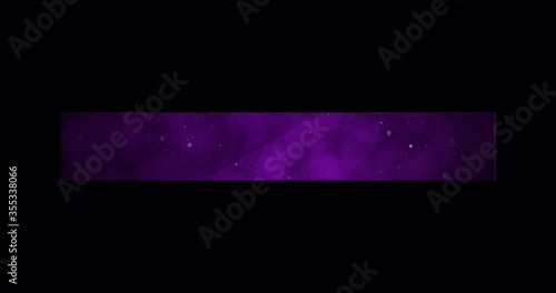 Space lower third with alpha channel. Motion graphics 4K element.