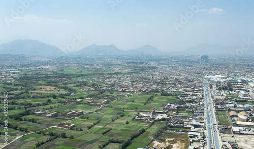 Tableau sur toile agriculture zone in Kabul city where located in the eastern part