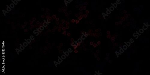 Dark Pink vector pattern with magic elements.