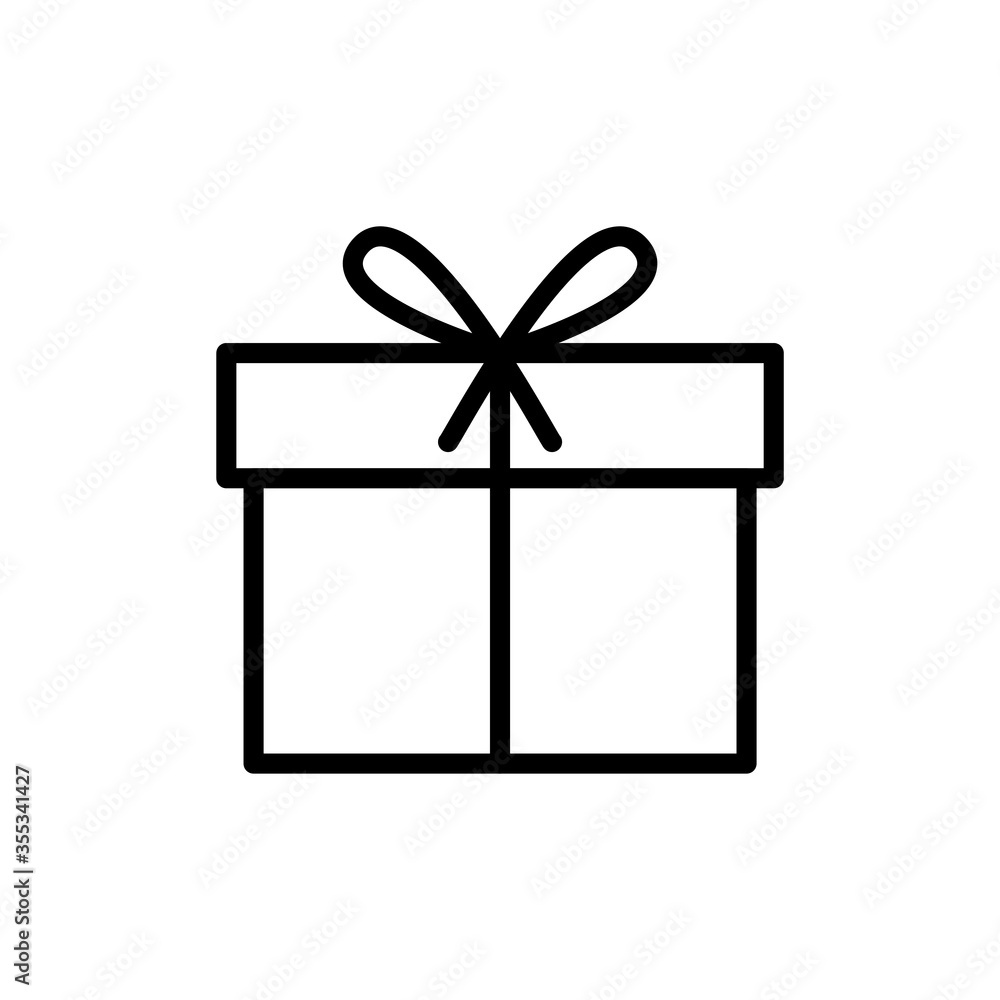 Gift line icon. Vector illustration