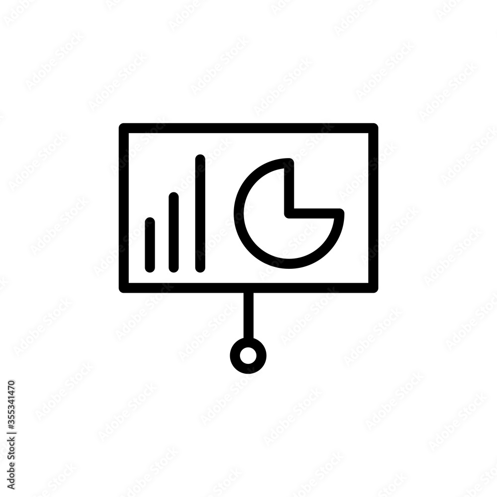 Presentation icon line. Vector illustration Presentation icon line. Vector illustration