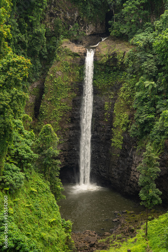 Close up of Sopoaga Waterfall in Samoa photo