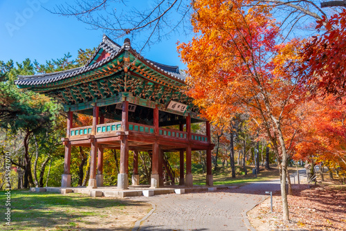 Gunchangji pavilion at busosanseong fortress in Buyeo, Republic of Korea photo