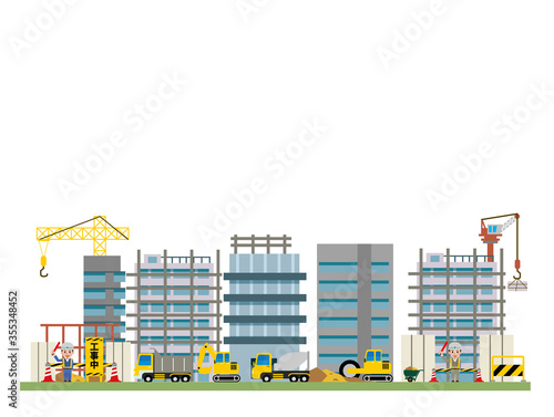 ビルを建築している工事現場イラスト Stock Vector Adobe Stock ビルを建築している工事現場イラスト Stock Vector Adobe Stock
