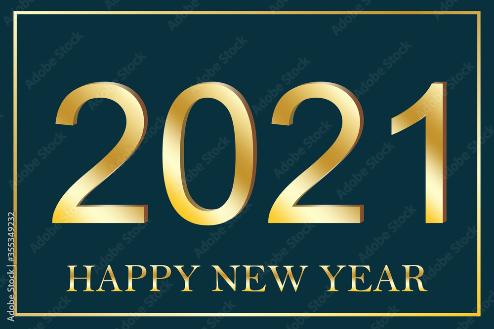 Vector illustration for happy 2021 year background. Green decoration for a holiday poster or calendar. Vector illustration for happy 2021 year background. Green decoration for a holiday poster or calendar.