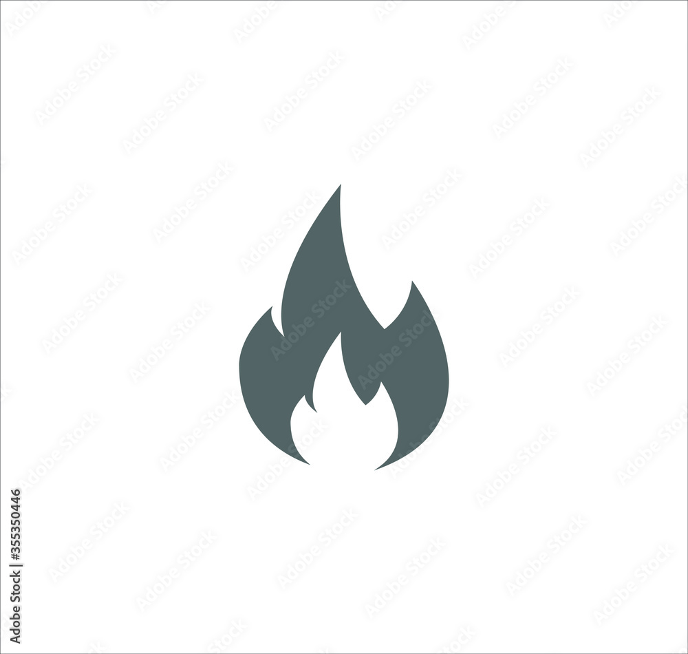 Fire icon, blaze vectoron white background Fire icon, blaze vectoron white background