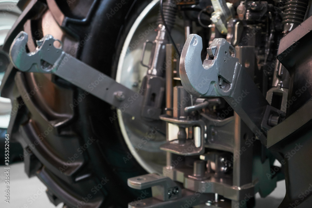 Coupling device of a modern tractor. Coupling device of a modern tractor.