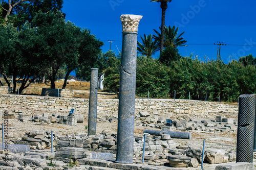 View of the archaeological remains of the temple of Amathous, a great site dedicated to Aphrodite in Cyprus island photo