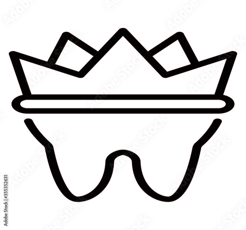 Dental Crowning icon vector for web and app