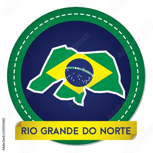 rio grande do norte map sticker