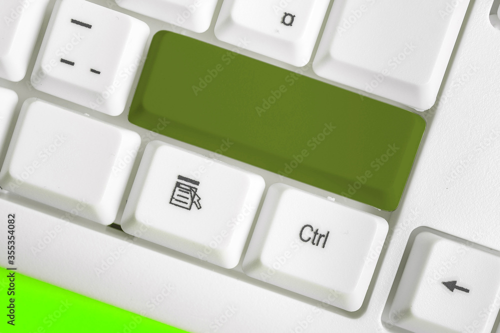 Pc Keyboard Key With Empty Note Paper Above Copy Space Pc Keyboard Key With Empty Note Paper Above Copy Space