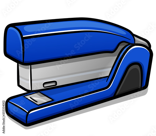Vector illustration of stapler cartoon isolated design