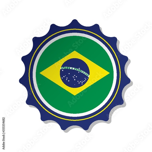 brazil flag label