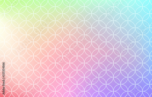 背景素材 淡い虹色グラデーションと和柄パターンのイラスト Stock Vector Adobe Stock