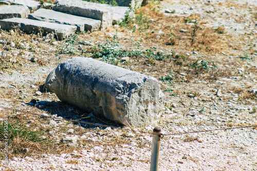 View of the archaeological remains of the temple of Amathous, a great site dedicated to Aphrodite in Cyprus island photo