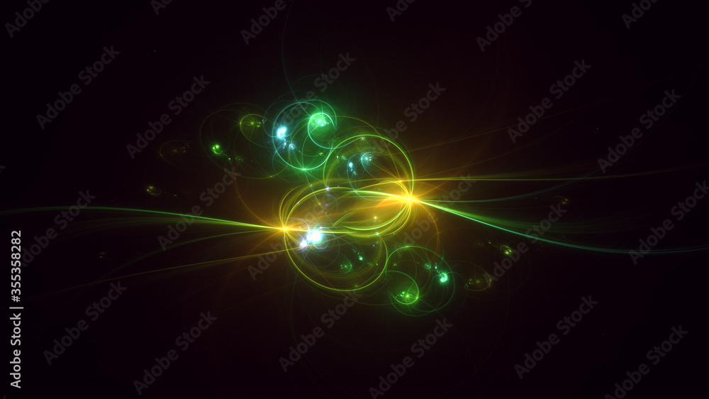 3D rendering abstract multicolor fractal light background 3D rendering abstract multicolor fractal light background