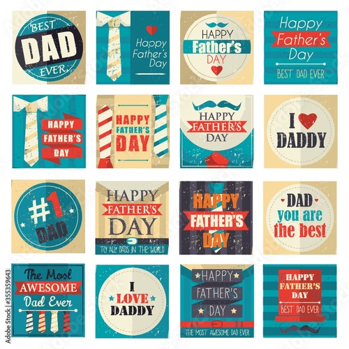 Collection of happy father s day cards.