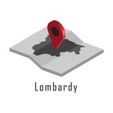 lombardy map with map pointer