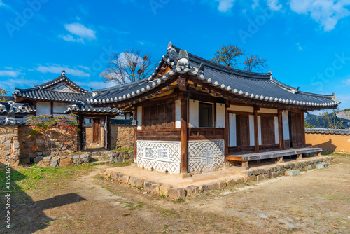 Namchon mansion at Hahoe folk village in Republic of Korea photo