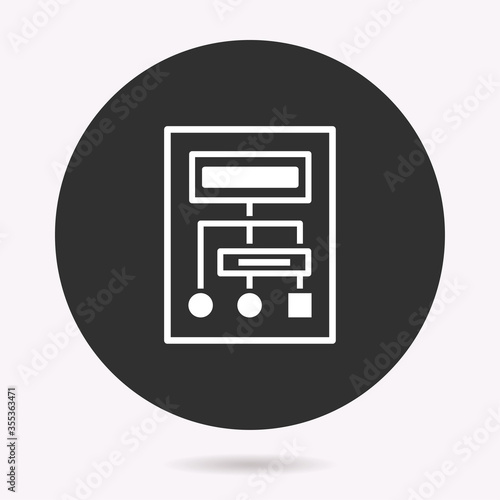 Wireframe - vector icon. Illustration isolated. Simple pictogram.