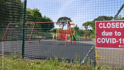 Closed playpark due to Coronavirus COVID-19 Northern Ireland