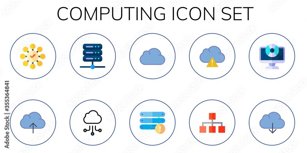 Modern Simple Set of computing Vector flat Icons Modern Simple Set of computing Vector flat Icons