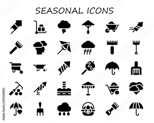 seasonal icon set